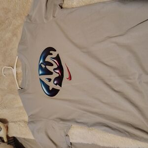 Nike Gray Short Sleeve Tee with Multicolor Logo